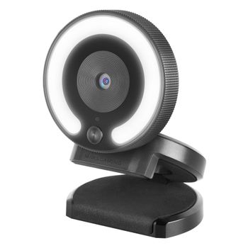 Mars Gaming Mwpro Negro, Webcam Full Hd, Óptica 90º, Anillo Iluminación, Micrófono Hq