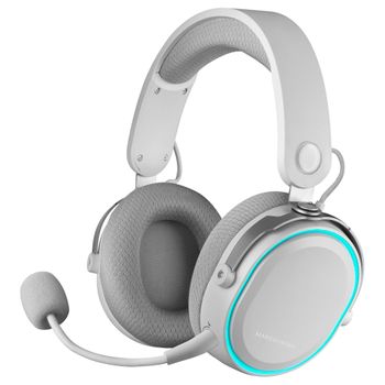 Mars Gaming Mhww, Auriculares Inalámbricos + Micrófono Extraíble, Sonido 7.1, Blanco