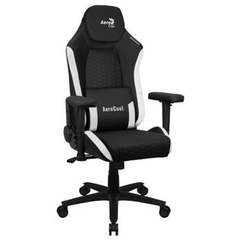 Aerocool Crown Silla Gaming Ergonómica Cuero Sintético Blanco/negro