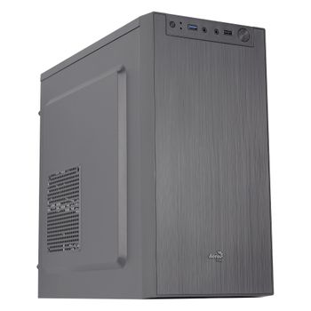 Aerocool Cs108bkv1, Caja Pc Compacta Micro Atx, Aluminio Pulido, Ventilador 80 Cm, Negro