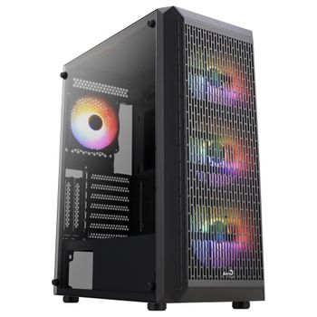 Aerocool Graphitev1, Caja Pc Atx, Lateral De Cristal Templado, Panel  Frontal Mesh, Negro con Ofertas en Carrefour