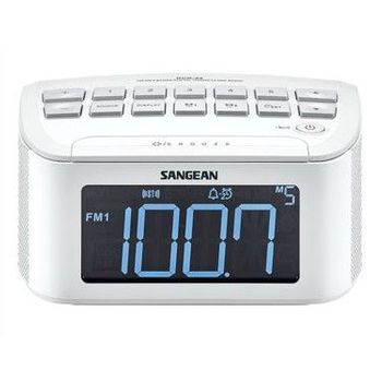 Radio Reloj Despertador Sangean Rcr-24 White Am, Fm, Mw Blanco