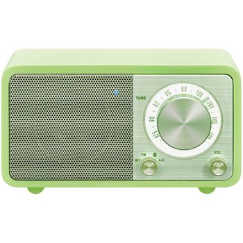 Sangean Wr-7 Verde Radio Analógica Sobremesa Fm Bluetooth Batería Li-ion Recargable