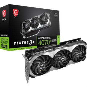 Msi Ventus Geforce Rtx 4070 Ti Super 16g 3x Oc Nvidia 16 Gb Gddr6x