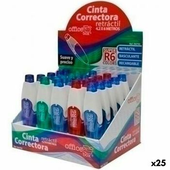 Cinta Correctora Office Box 4,2 Mm Multicolor (25 Unidades)