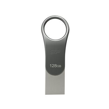 Silicon Power Mobile C80 Unidad Flash Usb 128 Gb Usb Type-a / Usb Type-c 3.2 Gen 1 (3.1 Gen 1) Titanio