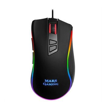 Ratón Gaming Con Led Mars Gaming Ftrrca0611 10000 Dpi Negro