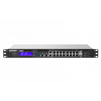 Qnap Qgd-1602p-c3758-16g Switch Gestionado Energía Sobre Ethernet (poe) Negro