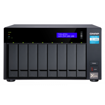 Qnap Tvs-872x-i3-8g Servidor De Almacenamiento Nas Torre Ethernet Negro I3-8100t