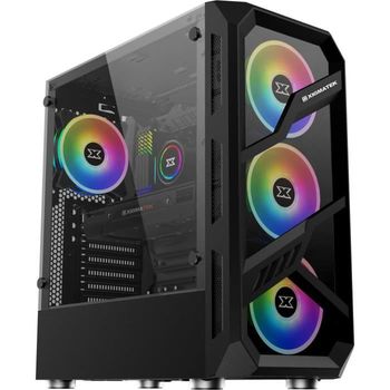 CAJA MICRO-ATX SEMITORRE UNYKA AERO C12(SIN FUENTE) 2USB3.0 2TYPEC NEGRA  52110