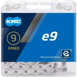 Kmc Cadena E-bike E9 122 Eslabones 9v Cromado Plata