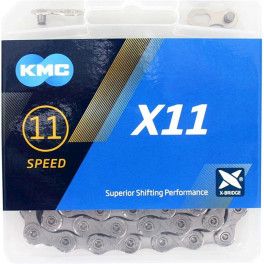 Kmc Cadena X11r 1/2\"x11/128\" 118 Eslabones Missing Link 5.65 Mm 11v Gris