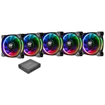 Ventilador Riing Plus Para Caja Rgb De 14 Cm / Paquete De 5 Rgb Tt Premium