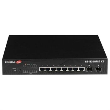 Switch Edimax Gs-5208plg V2 Negro Gigabit Ethernet