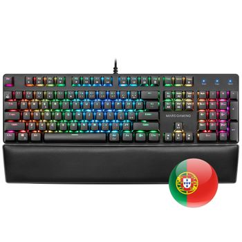 TECLADO MARS GAMING PREMIUM MKULTRA ILUMINACIÓN USB BLANCO