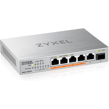 Zyxel Xmg-105hp No Administrado 2.5g Ethernet (100/1000/2500) Energía Sobre Ethernet (poe) Plata