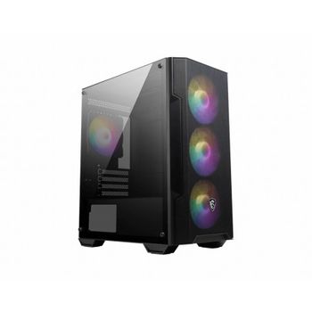 Msi - Mag Forge M100a Carcasa De Ordenador Micro Torre Negro, Transparente