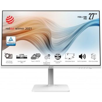 Msi - Modern Md272pw 27" 16:9/flat 68,6 Cm (27") 1920 X 1080 Pixeles Full Hd