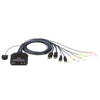 Aten Cable Kvm 2-port Usb Displayport Cable Kvm Switch (cs22