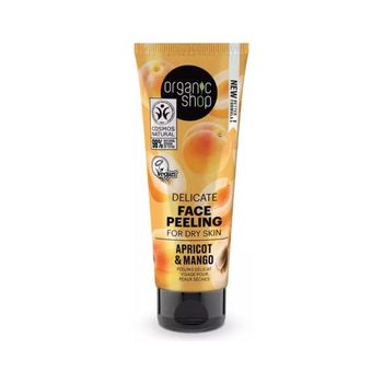 Peeling Facial Suave Para Piel Seca Albaricoque Y Mango, Organic Shop 75 Ml