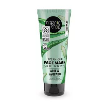 Mascarilla Facial Nocturna Aguacate Y Aloe, Organic Shop 75 Ml