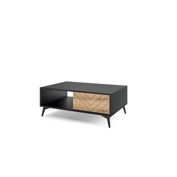 Mesa De Centro Diamond L140 104x68x40 Crema & Negro