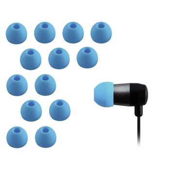 Xcessor Silicona Almohadillas De Repuesto 7 Pares (juego De 14 Piezas). Talla: Pequeño (s). Color: Azul