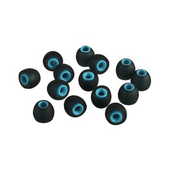 Xcessor (s) 7 Pares (14 Piezas) De Silicona De Reemplazo En Los Auriculares De Oído, Auriculares De Tamaño Pequeña. Negro / Azul