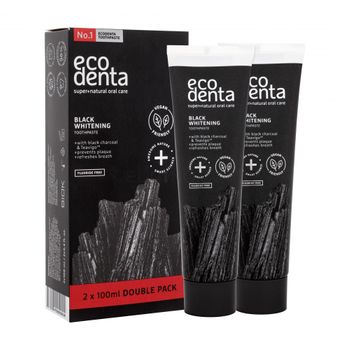 Ecodenta Pack Pastas De Dientes Blanqueadora Black Whitening 2x100 Ml