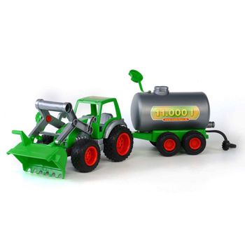 Tractor Con Pala Frontal Y Cirterna 57x15x17 Cm Verde 1450616 Polesie