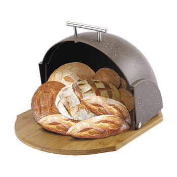 Swan Retro SWKA1010GRN Panera de Mesa para Guardar Pan, Capacidad 18  Litros, Contenedor de Metal para Almacenamiento Pan y Bollería, Bread Bin,  Diseño Vintage, Gris