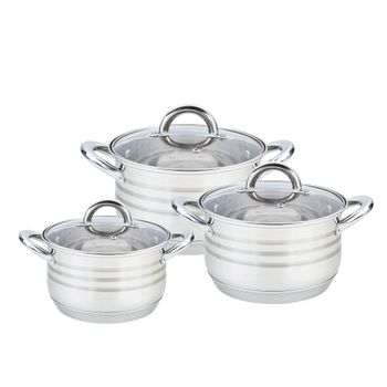 Batería Cocina Set 8 Piezas Vitro Inducción Acero Rojo Gridinlux con  Ofertas en Carrefour