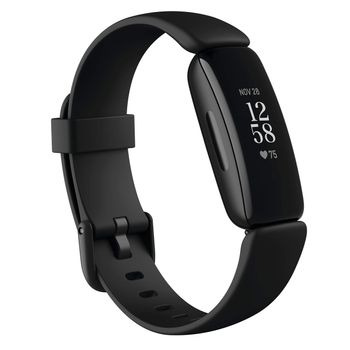 Smartwatch Fitbit Inspira 2 38 Mm Esfera Negra Correa De Goma Negra Pulsera De Fitness