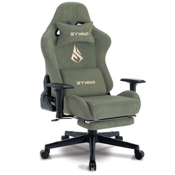 Silla De Oficina Ergonomía De Symino Mp Silla De Carreras Diseño De Silla De Juego Giratoria Verde Con Soporte Para Pies Para Una Carga De 200 Kilogramos