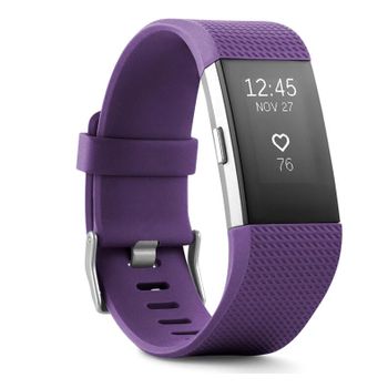 Smartwatch Fitbit Charge 2 L Gran Tamaño Pulsera De Fitness De Silicona Negra