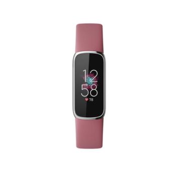 Smartwatch Fitbit Luxe Dial Plata 38 Mm Correa Pulsera De Ejercicio De Silicona