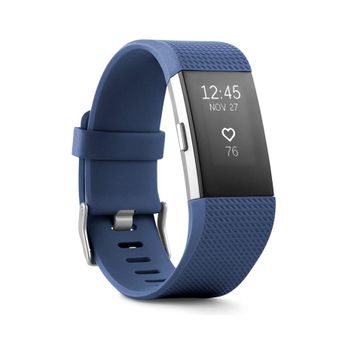 Smartwatch Fitbit Charge 2 L Gran Tamaño Pulsera De Fitness De Silicona Azul