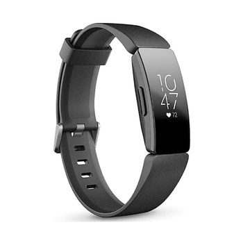 Smartwatch Fitbit Inspira Hr Dial Negro 45 Mm Correa Pulsera De Fitness De Goma