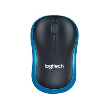 Ratón De Oficina Logitech M186 Azul Bluetooth Usb 1000 Dpi