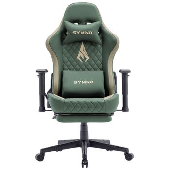 Silla De Oficina De Ergonomía Symino Pg Diseño De Silla De Carreras Con Capacidad De Carga De 200 Kilogramos Silla De Trabajo Giratoria Con Soporte Para Los Pies Verde