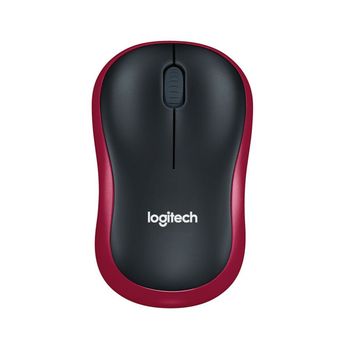 Ratón De Oficina Logitech M186 Rojo Bluetooth Usb 1000 Dpi