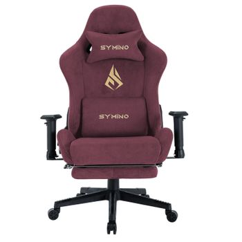 Silla De Oficina Ergonomía De Symino Mp Silla De Carreras Diseño De Silla De Juego Giratoria Rojo Con Soporte Para Pies Para Una Carga De 200 Kilogramos