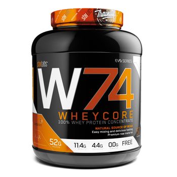 W74 Wheycore Crema De Plátano 100% Concentrado De Suero De Leche Banana Cream  2000gr