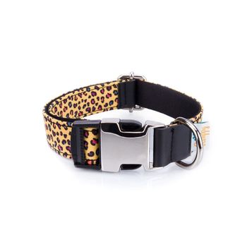 Collar Para Perros Funny Leopardo Amarillo Pamppy 45 Cm