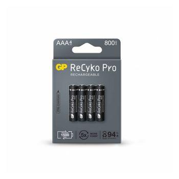 Pro Pack De 4 Pilas Recargables 800mah Aaa 1.2v - Precargadas - Ciclo De Vida: Hasta 1.500 Veces Gp Batteries