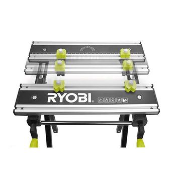 Ryobi Banco De Trabajo Plegable, Ajustable Y Giratorio Rwb03 Con Carga Máxima De 100 Kg