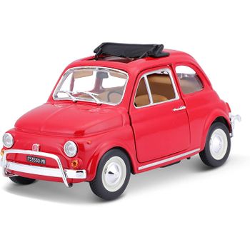 Fiat 500l Año 1968 Rojo Modelo A Escala 1/24 - Bburago 390796