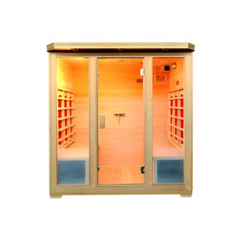 Sauna De Infrarrojos Arvika 120x120x190 Cm Color Color Natural Claro  Vente-unique con Ofertas en Carrefour