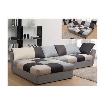 Sofá Cama Romane  273x165x77 Cm Color Gris Claro, Gris Antracita Venta-unica