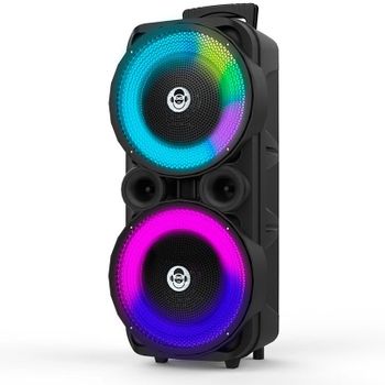 Altavoz Idance Djx-801 Bluetooth 100w Micrófono+mando Luces Led Negro 58 Cm